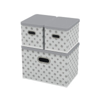 Úložný box s víkem sada 3 ks