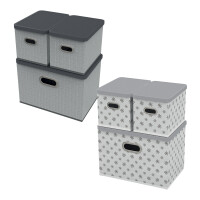 Úložný box s víkem sada 3 ks