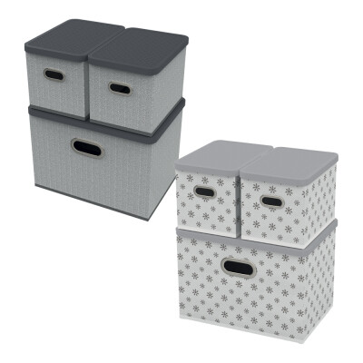 Úložný box s víkem sada 3 ks