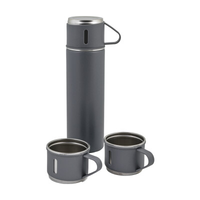 Termoska se 3 hrnky HOT&COLD 500 ml, šedá