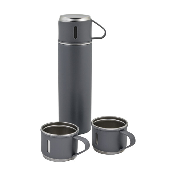 Termoska se 3 hrnky HOT&COLD 500 ml, šedá